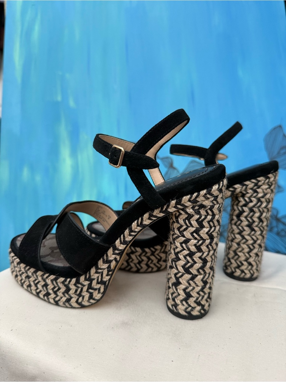 Coach ‘Talina’ Black Suede Platform Espadrille - Picture 3 of 6